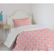 Apple and Heart Bedspread Set