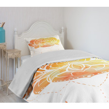 Lotus Flower in Boho Pattern Bedspread Set