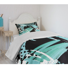 Expressive Ink Pattern Bedspread Set