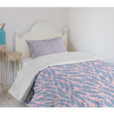 Angled Wavy Lines Background Bedspread Set