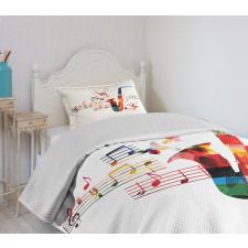 Saxophone with Butterflies Bedspread Set