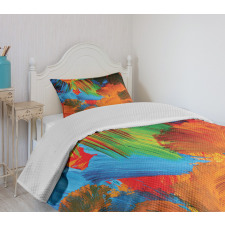 Watercolor Brush Strokes Bedspread Set