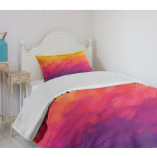 Watercolor Style Ombre Bedspread Set