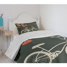 Bike Ballons Happy Birthday Bedspread Set