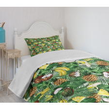 Pineapples Banana Coconut Bedspread Set