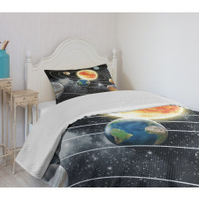 Solar System Planets Bedspread Set