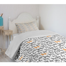 Dog Silhouettes Pet Lovers Bedspread Set