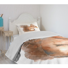 Watercolor Rodent Animal Bedspread Set