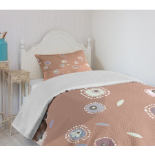 Funky Dandelion Flowers Bedspread Set