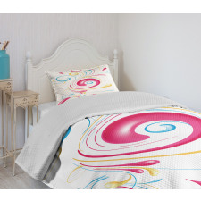 Ink Splattered Droplets Bedspread Set