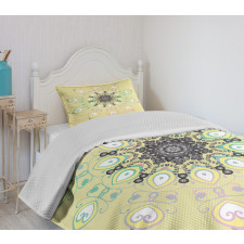 Round Whimsical Background Bedspread Set