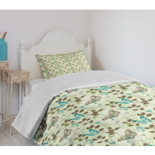 Monarch Butterfly and Palm Bedspread Set