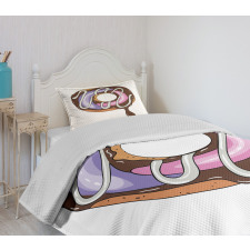 Doughnut American Food Theme Bedspread Set