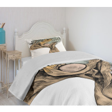 Animal Portrait Flappy Neck Bedspread Set