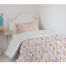 Rainbow Tone Illustration Bedspread Set