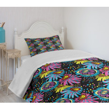 Sixties Colorful Cartoon Bedspread Set