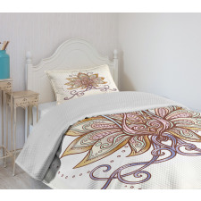 Flowers Motif Bedspread Set