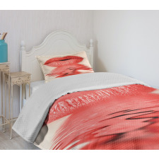 Female Blowing Kisses Bedspread Set