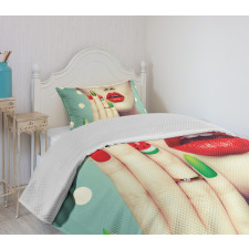 Watermelon Nail Art and Makeup Bedspread Set