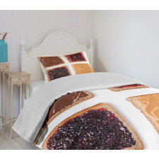 Breafast Toast Design Bedspread Set