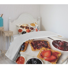 Sandwiches on White Bedspread Set