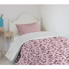 Cherry Flowers Japan Bedspread Set