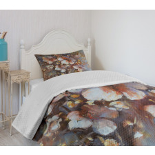 Oil Painting Cherry Bedspread Set