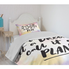 Hand-written Style Watercolor Bedspread Set