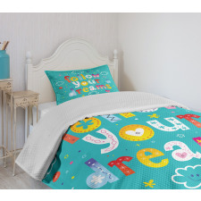 Childish Style Funny Clouds Bedspread Set