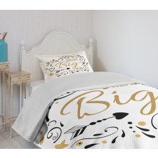 Swirls with Arrows and Dots Bedspread Set