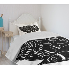 Abstract Snail Silhouette Bedspread Set