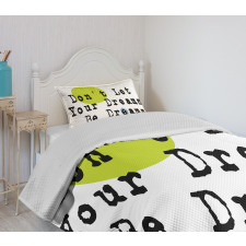 Message Typographic Pattern Bedspread Set