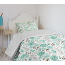 Abstract Design Foliage Bedspread Set