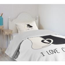 Ideal for Cat Lovers Cuddle Bedspread Set