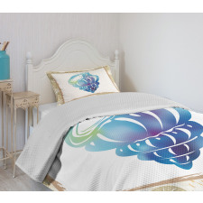 Aquatic Cockleshell Bedspread Set