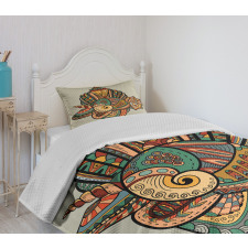 Abstract Seashell Art Bedspread Set