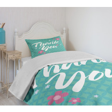 Flowers Design Bedspread Set