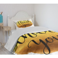 Golden Yellow Round Paint Bedspread Set