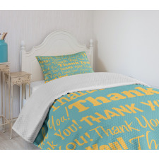 Appreciation Artwork Text Bedspread Set