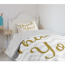 Golden Yellow Tone Glitz Bedspread Set