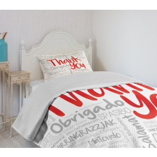 Appreciation Merci Danke Bedspread Set