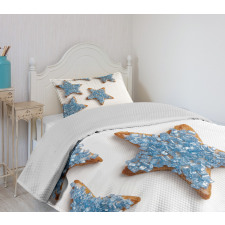 Baked Biscuits in Star Shape Bedspread Set