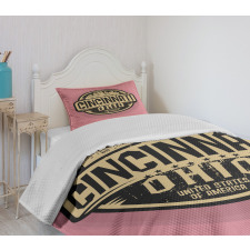 Stamp with Funky Font Bedspread Set