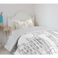 Geometric Drawn Urban Bedspread Set