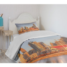 Buildings near Stadium Bedspread Set