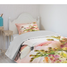 Blossoming Feminine Roses Bedspread Set