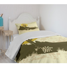 Dramatic Saguaro and Sun Bedspread Set