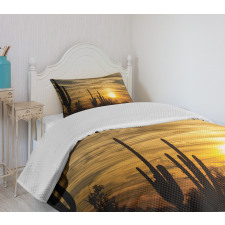 Horizon Skyline and Cactus Bedspread Set