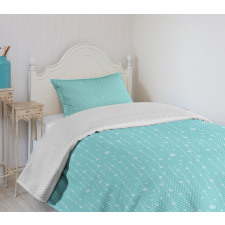 Soft Tiny Dots and Stripes Bedspread Set