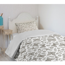 Flourish Heart and Leaves Bedspread Set